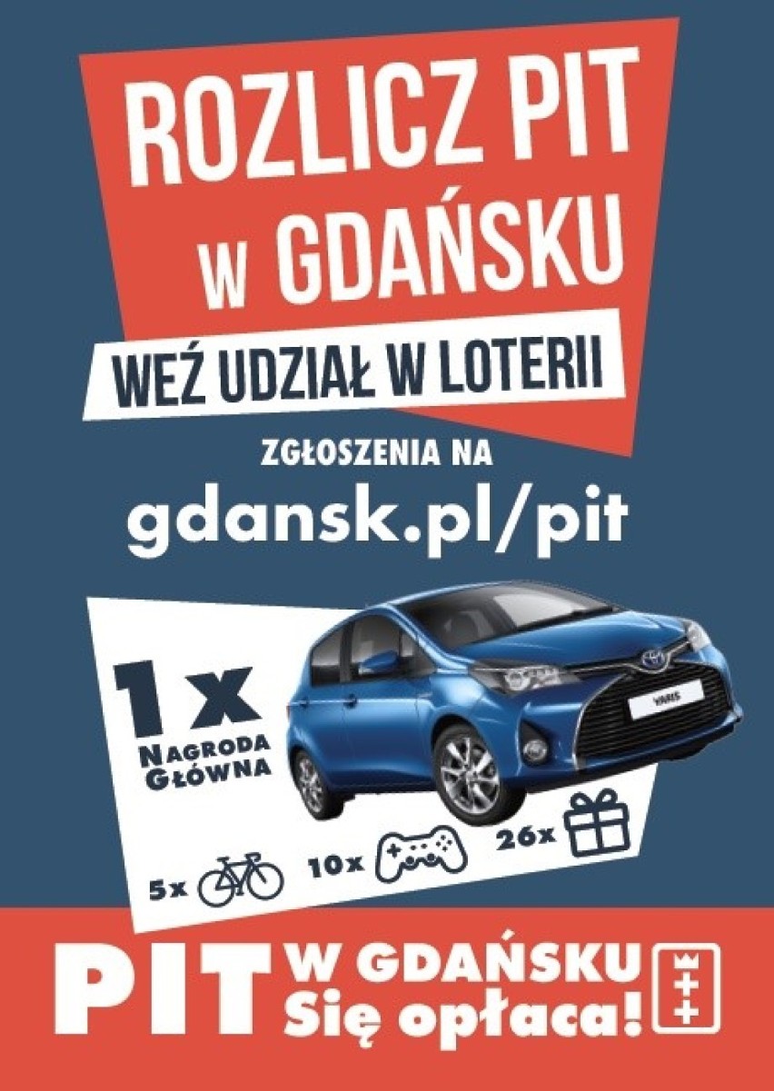 Loteria w Gdańsku. Rozlicz PIT - wygraj samochód - kusi miasto [JAK to działa?]