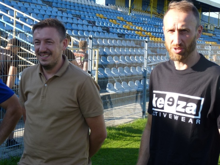 Marcin Bryś (z lewej), nowy trener RKS Radomsko oraz Tomasz...