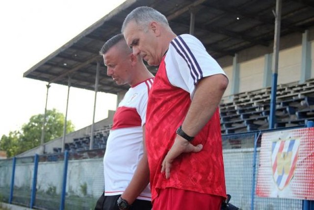 Przed trenerami Włocłavii od lewej: Marcinem Piotrowskim i Ryszardem Kobielskim trudne zadanie w tym sezonie