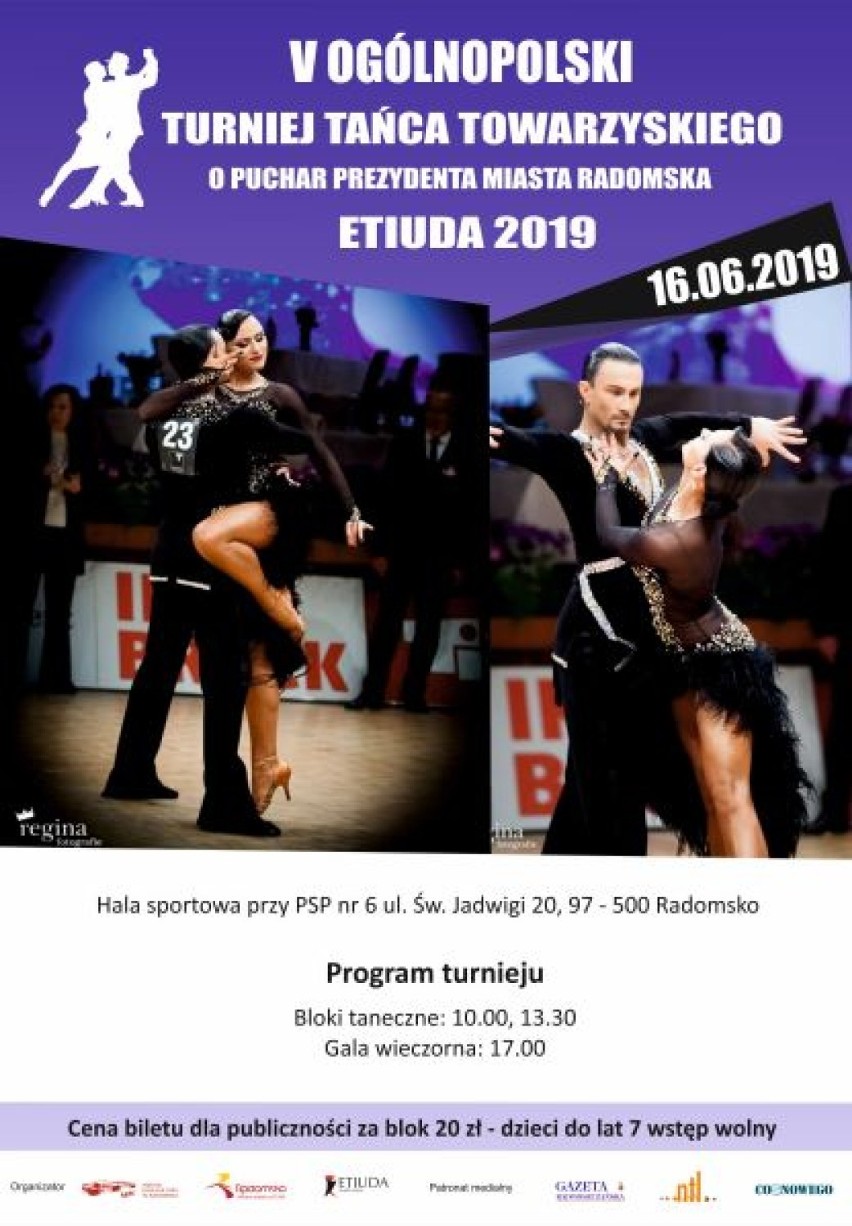 V Turniej Tańca Towarzyskiego Etiuda 2019 już w niedzielę w Radomsku