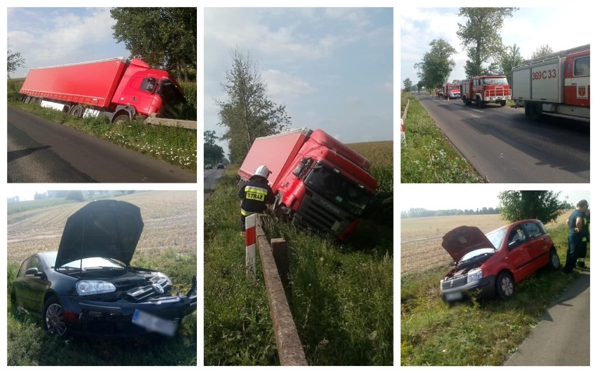 Groźny wypadek trzech pojazdów w powiecie włocławskim [zdjęcia]