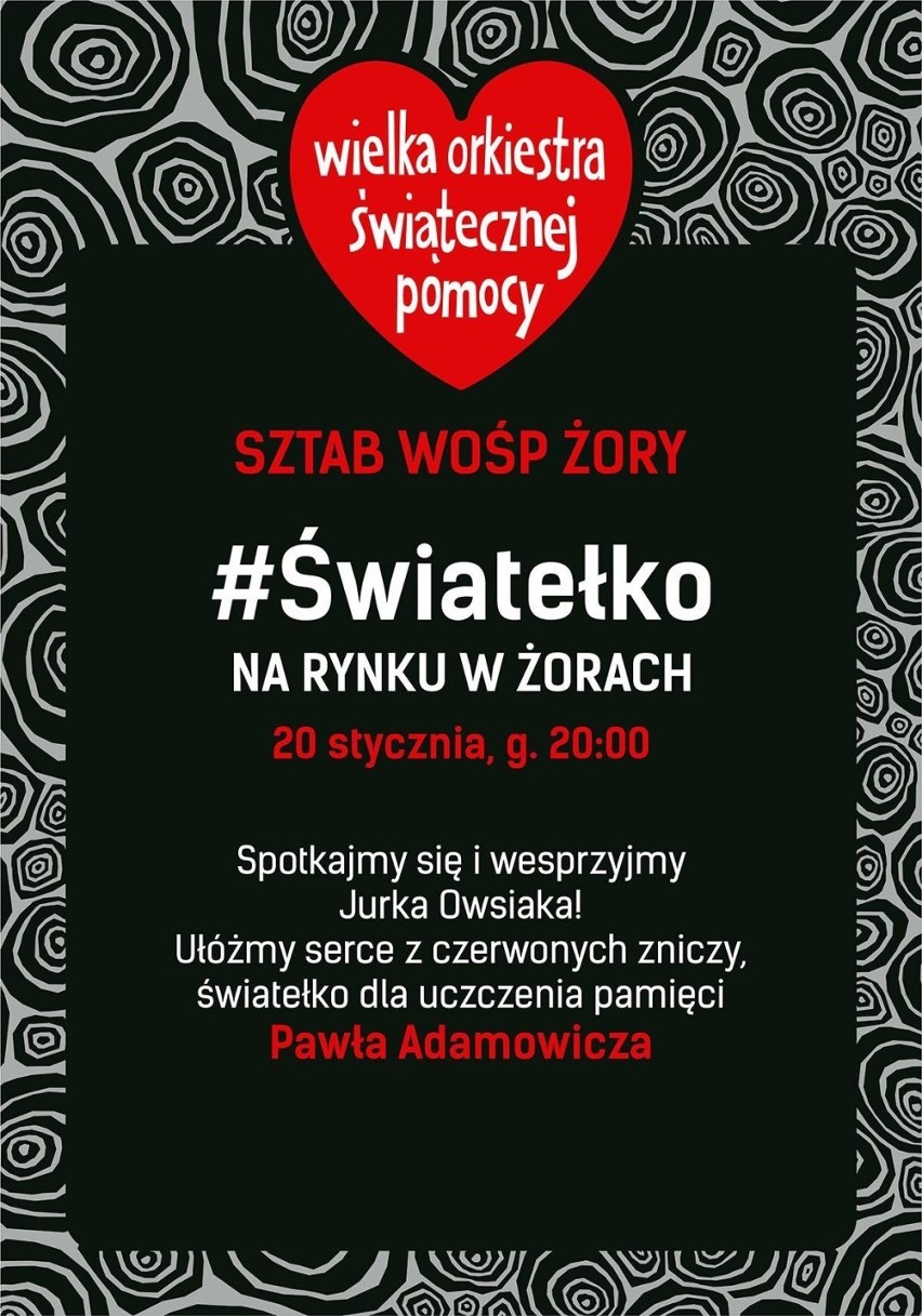 Żory wspierają Jurka Owsiaka. W niedzielę spotkanie na Rynku