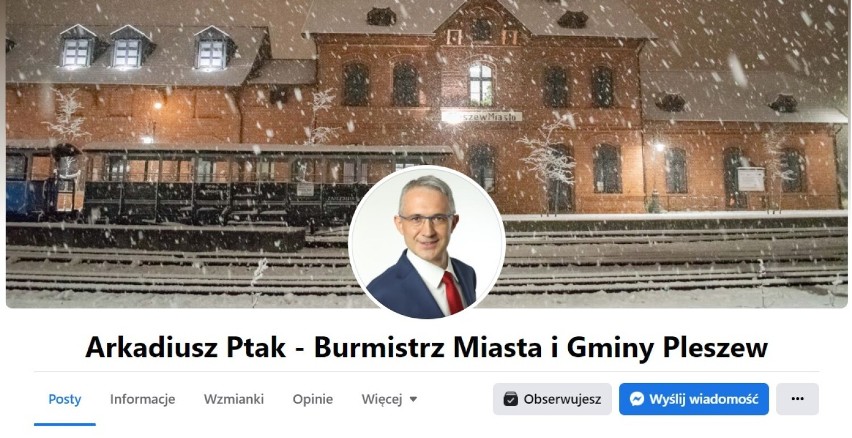 Najaktywniejsi burmistrzowie na Facebooku. Arkadiusz Ptak w czołówce rankingu najbardziej wpływowych samorządowców w internecie w 2021r.!