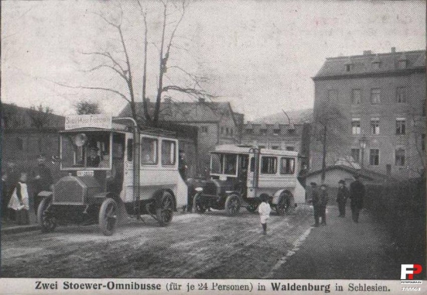 Lata 1900-1915, Wałbrzych, pierwsze autobusy Stoewer