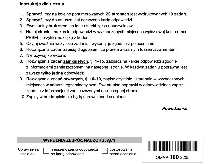 Egzamin ósmoklasisty 2022 Matematyka. Odpowiedzi, arkusze CKE, zadania [25.05.2022]