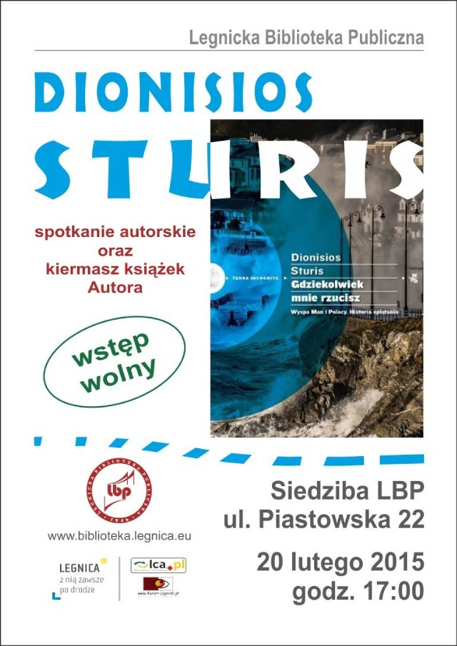 Legnicka Biblioteka Publiczna zaprasza na spotkanie autorskie z Dionisiosem Sturisem