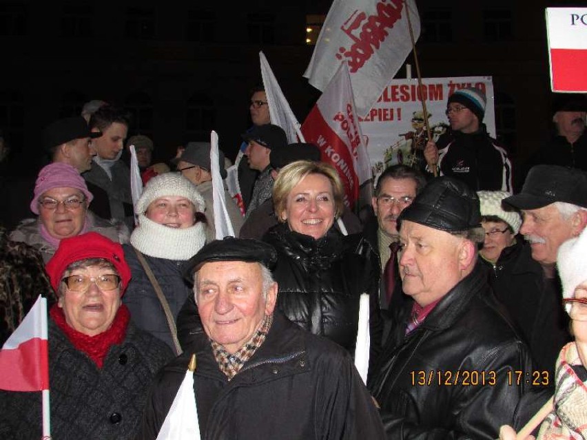 Członkowie myszkowskiej Solidarności na III Marszu Wolności,...