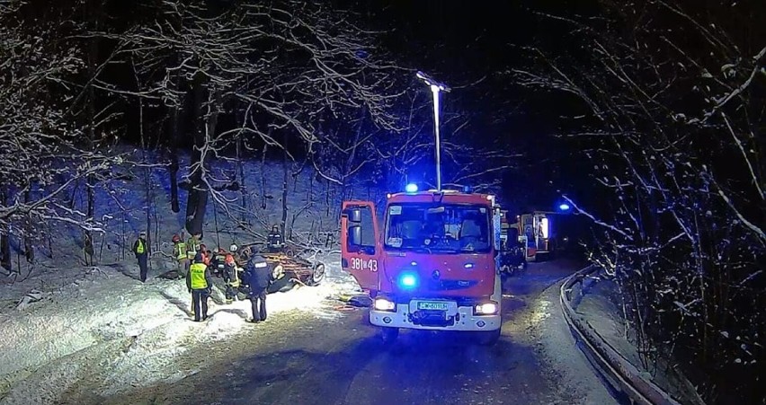 Wypadek na serpentynach w Boguszowie w niedzielę 23 stycznia...