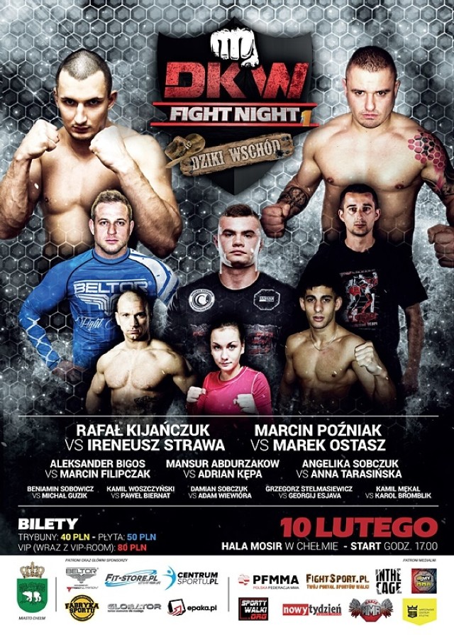 Chełm. Wyjątkowe wydarzenie sportowe DKW Fight Night 1 Dziki Wschód