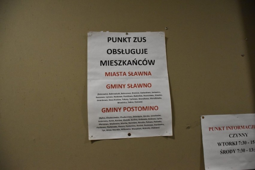 Stacjonarny punkt ZUS jest w Urzędzie Miejskim w Sławnie