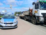Wypadek z udziałem pieszego w Bojanie. Policjanci pracowali na miejscu zdarzenia