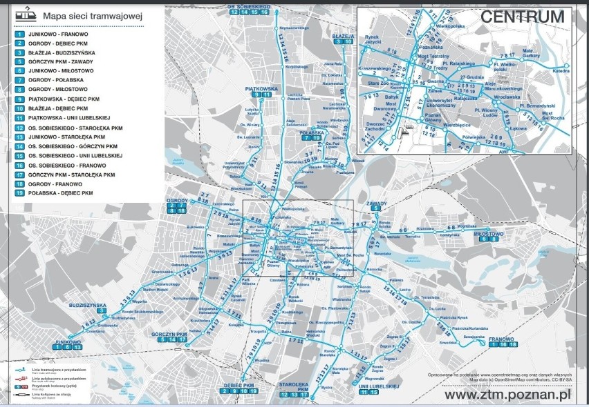 Mapa sieci tramwajowej jaka ma być wprowadzona od nowego...