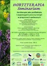 Hortiterapia. Pierwsze w Polsce seminarium o przyrodolecznictwie
