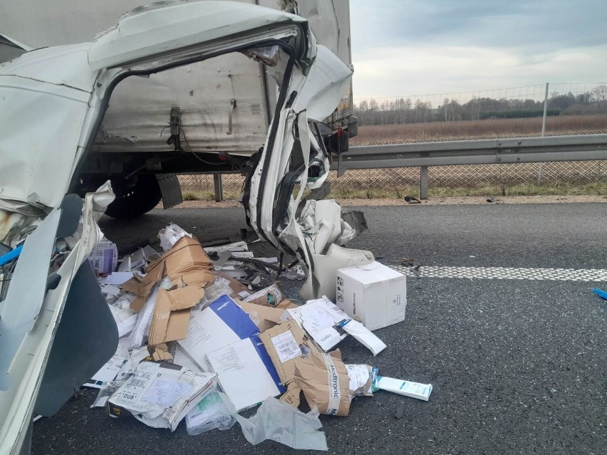 Wypadek na trasie S1 w miejscowości Przeczyce w powiecie będzińskim