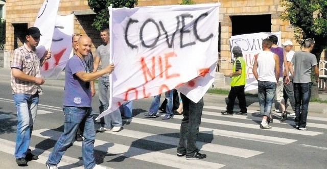 Podwykonawcy firmy Covec blokowali drogę w Łyszkowicach