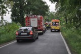 Wypadek na drodze z Nochówka do Kadzewa. Samochód osobowy dachował [ZDJĘCIA]