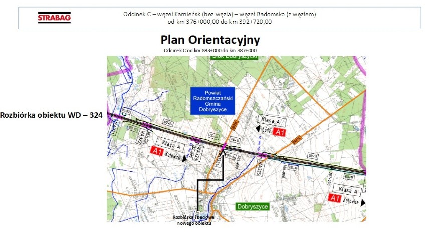 Budowa autostrady A1 - odcinek Radomsko-Kamieńsk