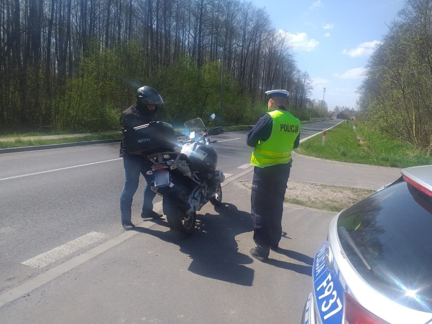 Policyjna akcja "Bezpieczny motocykl" w powiecie wieluńskim, wieruszowskim i pajęczańskim
