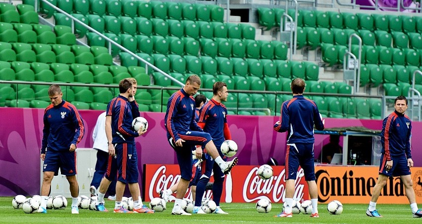 Euro 2012: Rosja trenowała na Stadionie Miejskim (ZDJĘCIA)