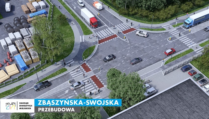 Przebudowa ulic Zbąszyńskiej i Swojskiej w Łodzi [WIZUALIZACJE]