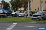 Wypadek na ul. Kruszyńskiej we Włocławku. Zderzenie samochodów osobowych [zdjęcia]