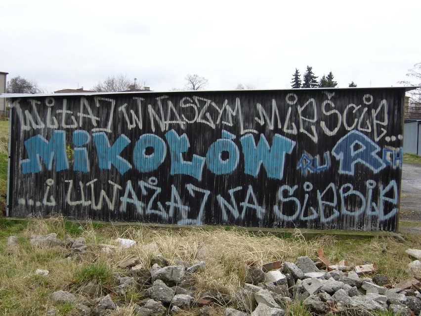 Napisy kibiców w Mikołowie