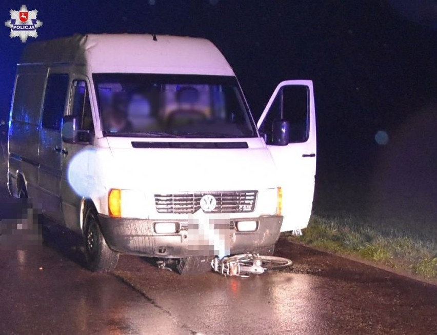 Tragiczny wypadek w powiecie radzyńskim. Samochód najechał na leżącego na jezdni mężczyznę