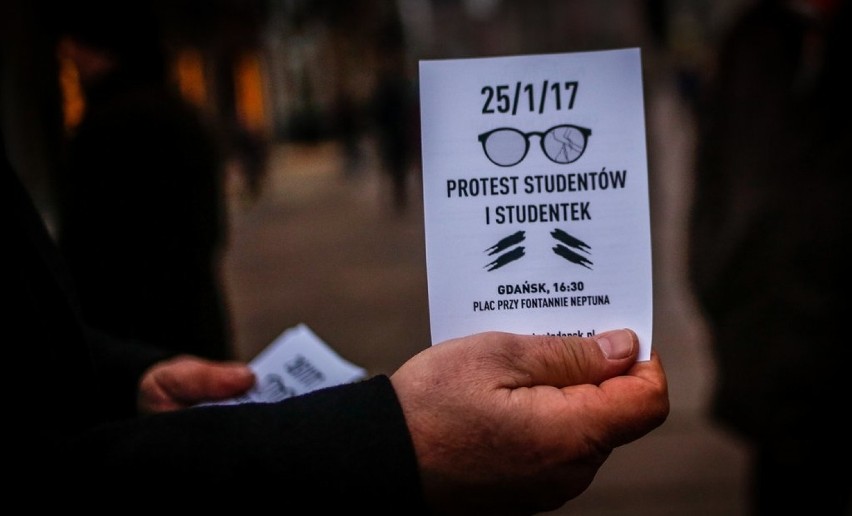 Protest studentów w Gdańsku