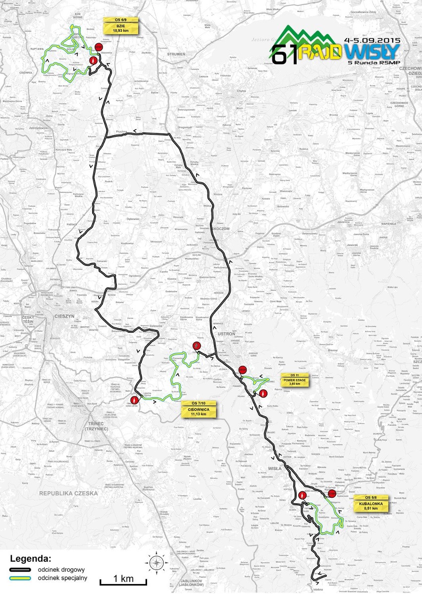 61. Rajd Wisły 2015. W weekend czeka nas wiele atrakcji i utrudnień [MAPA]