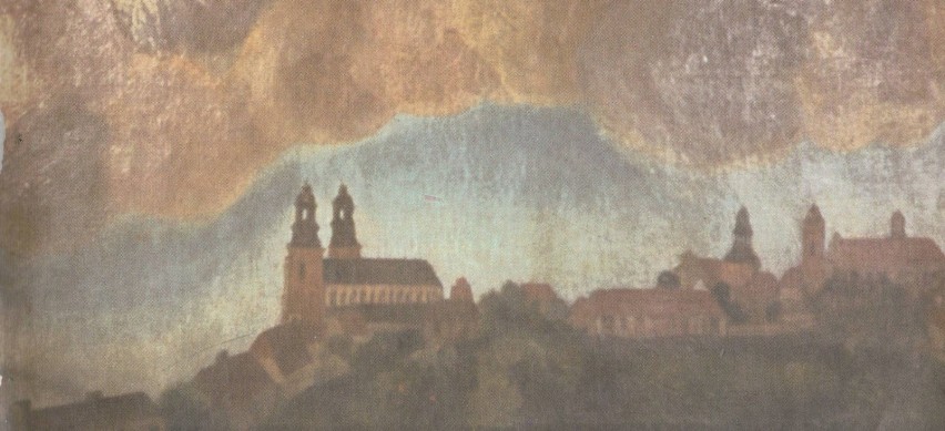 Widok miasta od str. Południowej. Olejny obraz  z ok. 1850...