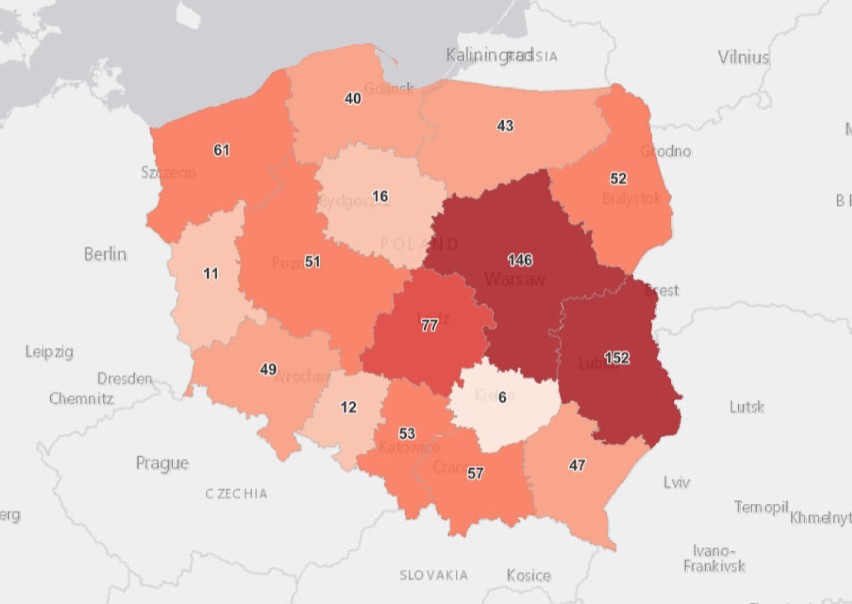 Zakażenia - pomorskie, zachodniopomorskie