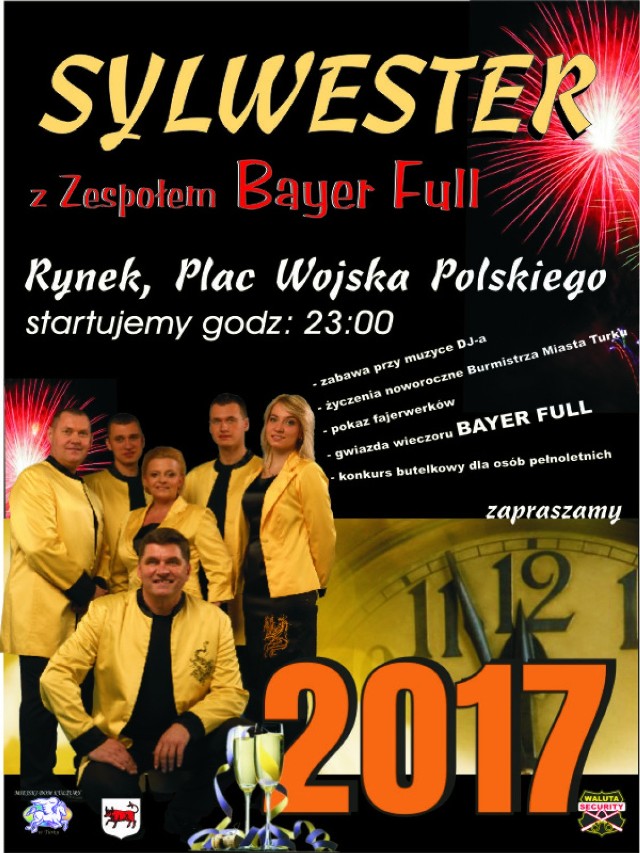 Sylwester 2016/2017 w Turku z zespołem Bayer Full