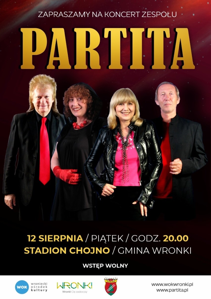 Wronki. Zespół PARTITA wystąpi w Chojnie już w ten weekend!