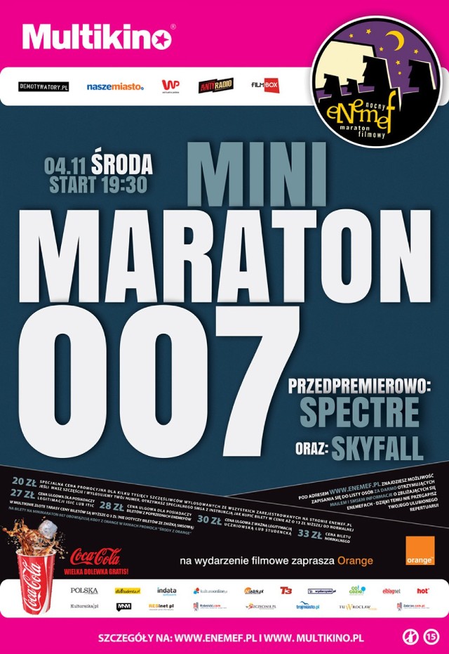 ENEMEF: Minimaraton 007 - wygraj bilety na pokaz z przedpremierą Spectre [KONKURS]