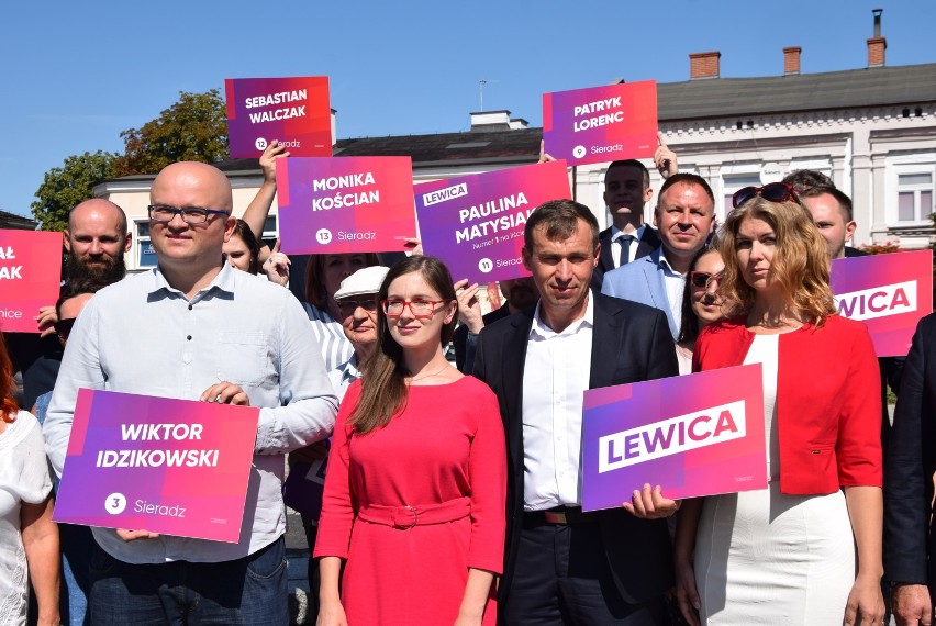 Lewica pokazała swoich kandydatów do Sejmu RP na Rynku w Sieradzu (ZDJĘCIA)