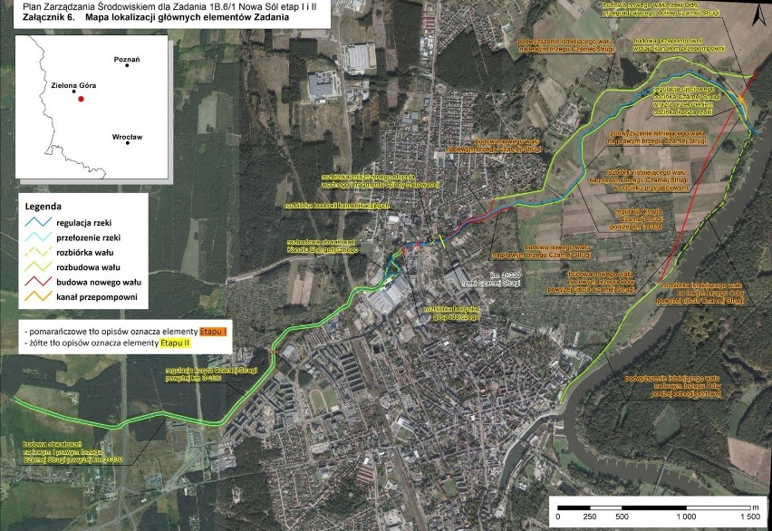 Mapa lokalizacji głównych elementów zadania