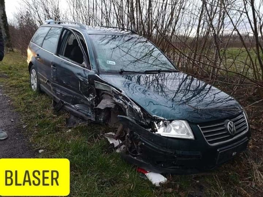 Wypadek w okolicach Maszewka. Volkswagen zderzył się z BMW [ZDJĘCIA]