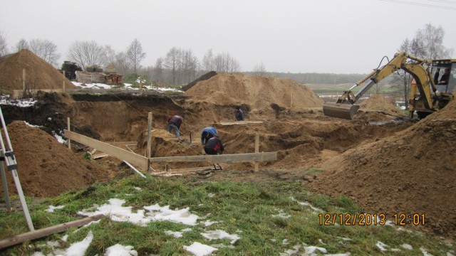 Rozpoczęcie prac budowlanych - grudzień 2013 r.