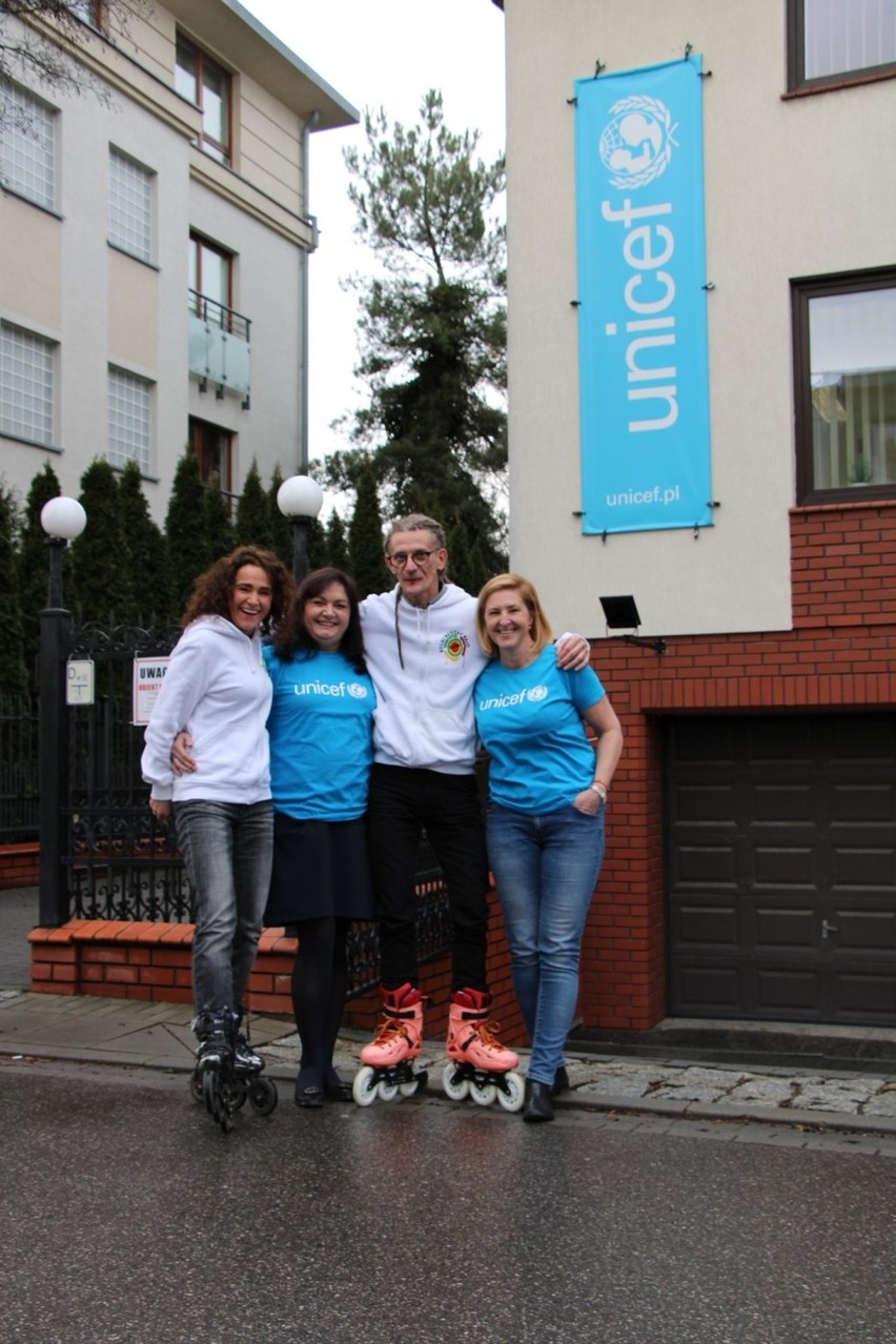 Oleśniccy rolkarze z wizytą w UNICEF Poland   