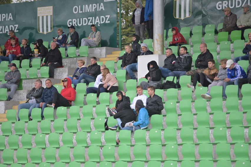 Kibice na meczu Olimpia Grudziądz - Pogoń II Szczecin