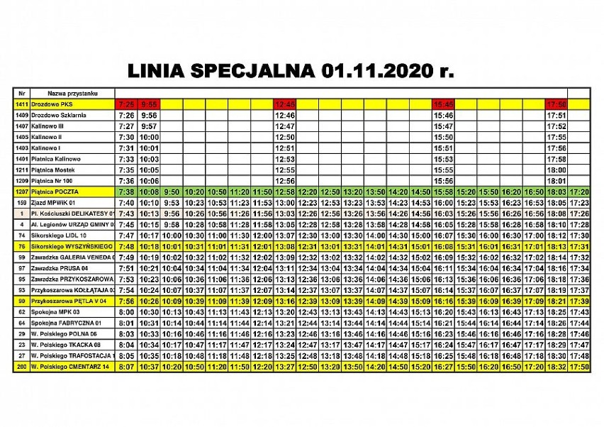 Łomża. Darmowa komunikacja oraz linia specjalna na Dzień Wszystkich Świętych