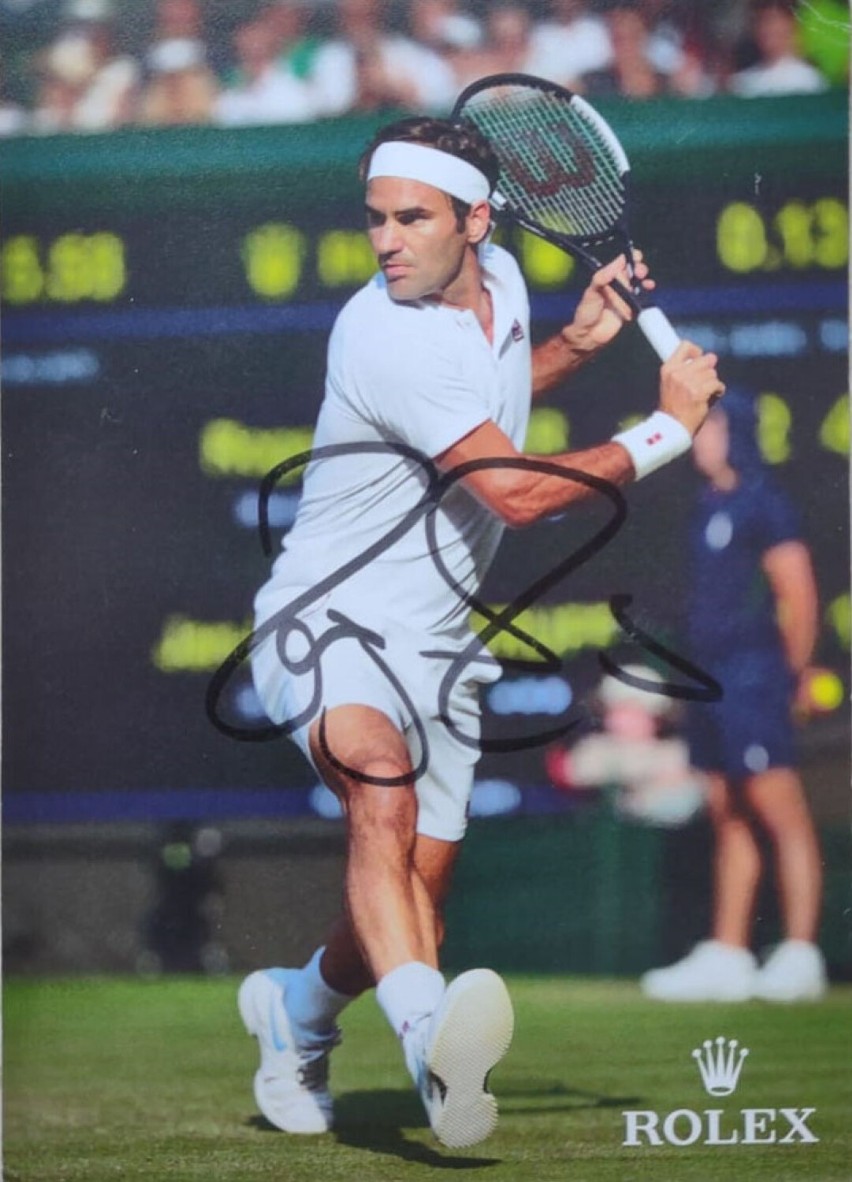 Autograf od Rogera Federera