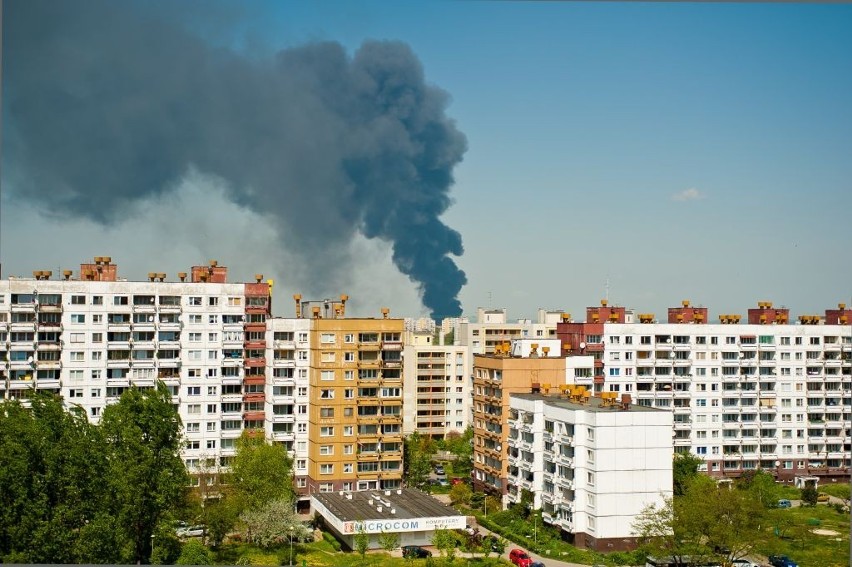 Pożar przy ul Północnej we Wrocławiu