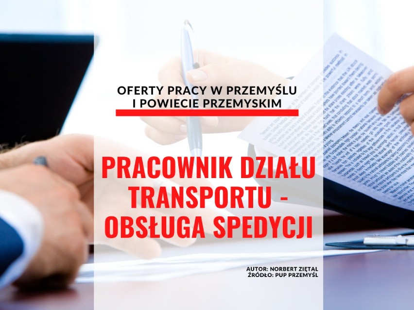 Stanowisko: pracownik działu transportu - obsługa spedycji...