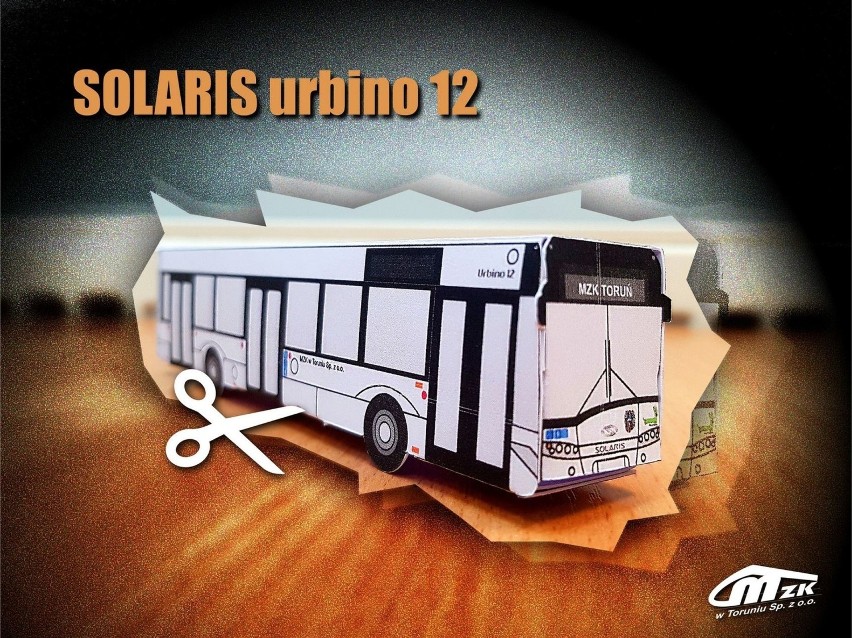 MZK w Toruniu przygotowało papierowy model autobusu do...