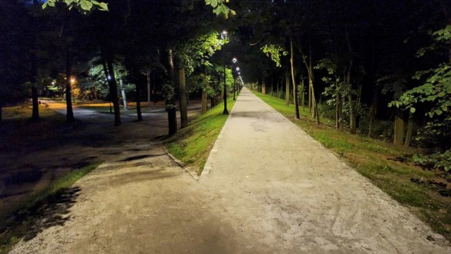 Park miejski w Kaliszu. Nowe oświetlenie alejek już działa