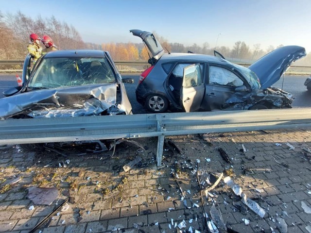 Wypadek dwóch samochodów w Szynychu w powiecie grudziądzkim