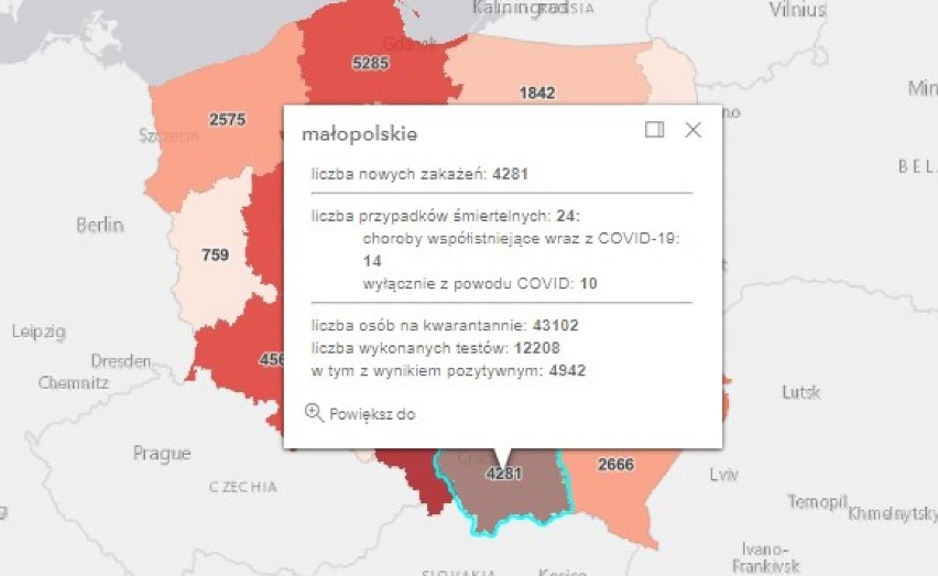 Prawie 60 tysięcy zakażeń COVID-19 w kraju. W powiatach oświęcimskim, wadowickim, chrzanowskim i olkuskim są nowe przypadki