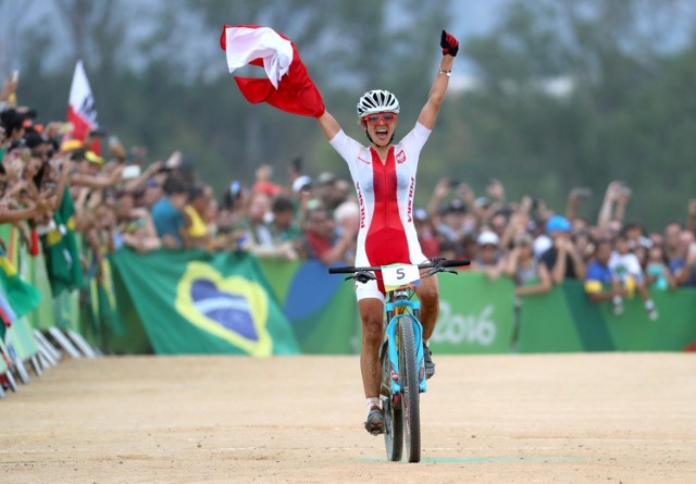 Brazylia rio de janeiro 20 08 2016
igrzyska olimpijskie w rio de janeiro
na zdjeciu maja wloszczowska ktora zdobyla srebrny medal
fot.andrzej szkocki/ polska press