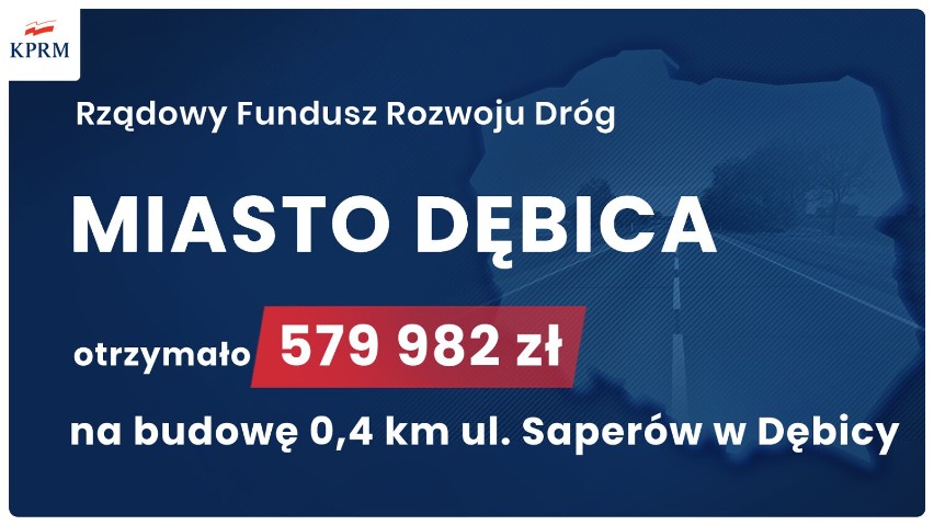 Ponad 7 mln trafi do gmin i powiatu dębickiego z Rządowego Funduszu Rozwoju Dróg